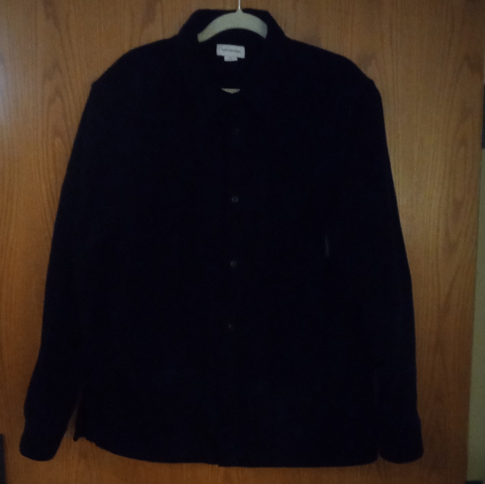 Calvin Klein Men's Black Corduroy Shirt Jacket